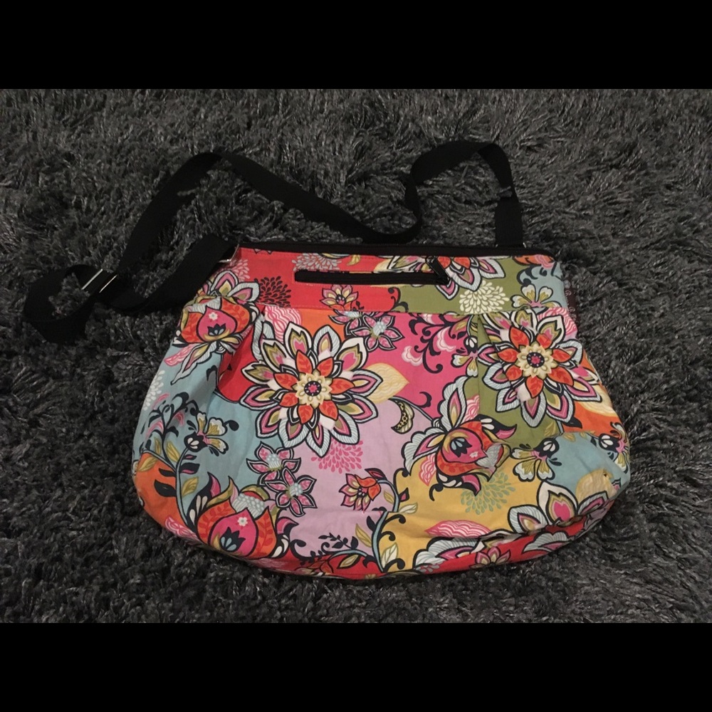 Borsabella crossbody bag like new (holds ipad)